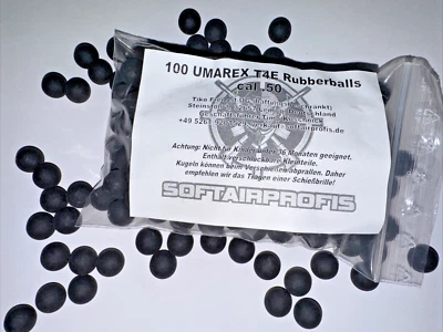 100 Stck Umarex T4E RB Prac-Series Rubberballs cal.50 - 100 Stück - Bild 1 von 4