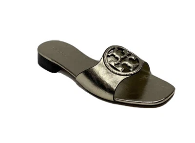 Tory Burch Bombe Miller Slide Talla 9.5 Color Oro Chispa Tibi Metal Foto 1 de 4