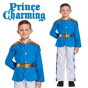 Prince Charming Costume Childrens Book Day Fairy Tale Fancy Dress Age 4-12 yrs - Picture 1 of 4