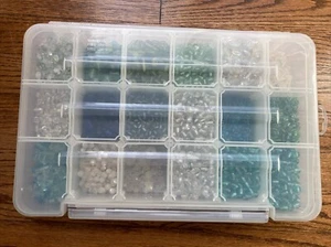 Lote para hacer joyas vintage con estuche cuentas sueltas turquesa - Imagen 1 de 2