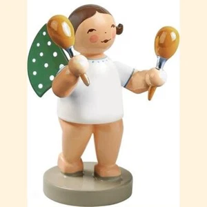 Wendt & Kühn Grünhainichener Engel mit Maracas, stehend, 650/65, blond/braun - Bild 1 von 5
