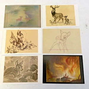Bambi 1942 - Art of Disney The Golden Age - 6 Collectible Postcards #2 - Picture 1 of 8