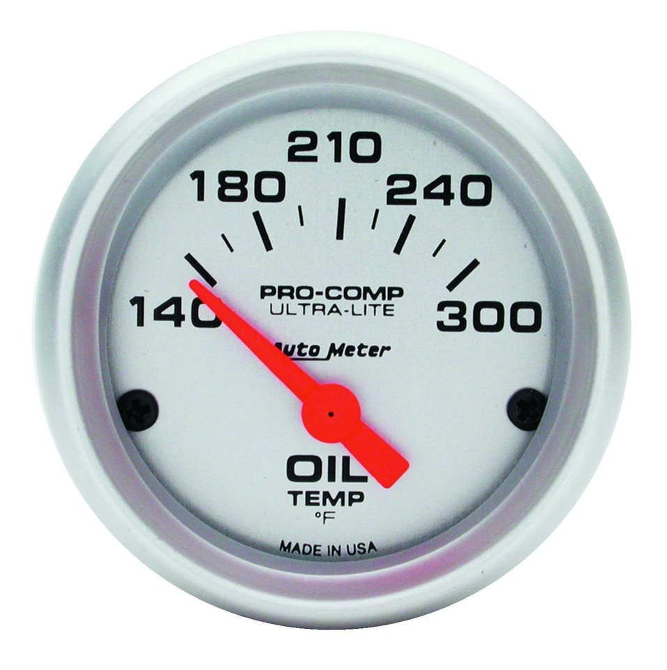 AUTOMETER ULTRA LITE ELECTRIC OIL TEMPERATURE 140-300 F GAUGE 2 1/16" (52mm) — 第 1/1 张图片