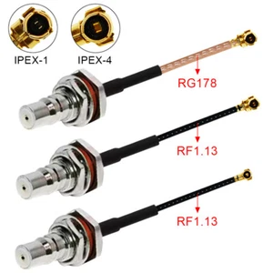 1PC IPX /u.fl/MHF4 na gniazdo QMA 1,13 mm RG178 15cm do karty PCI Wifi NOWY - Zdjęcie 1 z 4