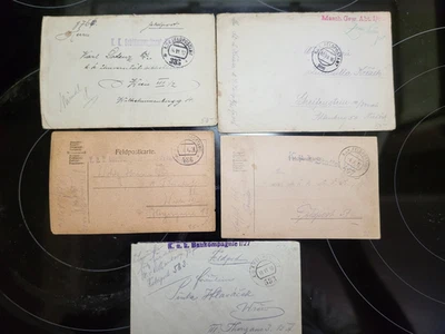 Austria 1916-18  WWI K.u.K. Feldpost Covers & postcards lot  Clear cancels/units - Image 1 of 4