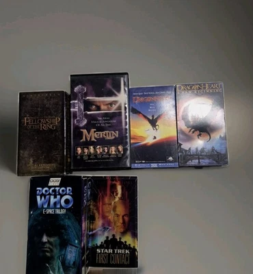 Dr Who Classic, StarTrek, Lord Of The Rings, Dragonheart, VHS Tapes Lot of  - Image 1 of 4