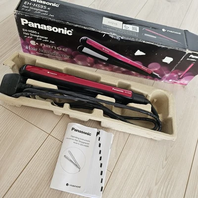 Выпрямитель для волос PANASONIC Nanoe EH-HS95-k черный розовый 220 В фотокерамический 5 температур - Изображение 1 из 4