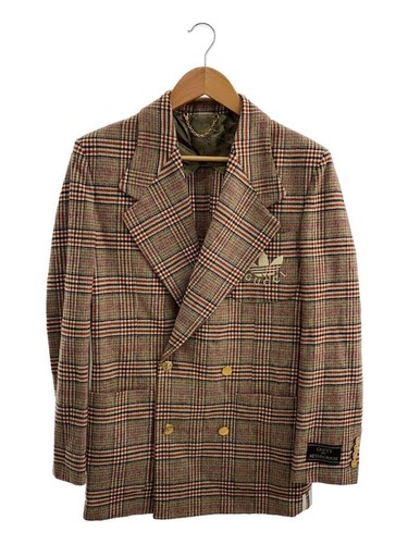 GUCCI Giacca Sartoriale Doppio Bottone Oro 44 Lana BRW Glen Check 691430