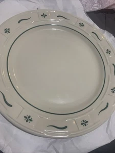 Longaberger Gewebt Trad Keramik HERITAGE GRÜN Essteller 10" Exc. - Bild 1 von 3