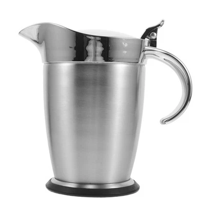  Saucière : Saucière en acier inoxydable de 750 ml avec couvercle - Pichet à - Immagine 1 di 4