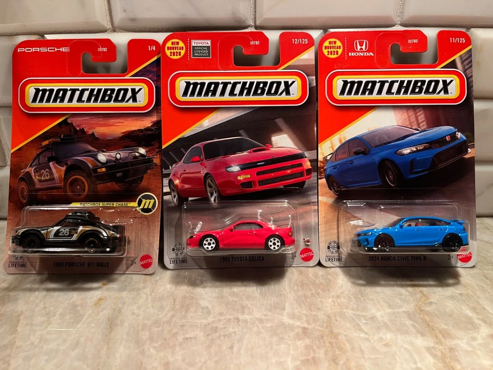 MATCHBOX SUPER CHASE 1985 PORSCHE 911 RALLY & Civic and Celica (Lote de 3) Foto 1 de 1