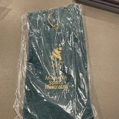 Toalla de golf de colección de los Juegos Olímpicos de 1996, verde bosque en plástico Foto 1 de 4