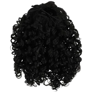 Malla elástica cola de caballo rizado cordón extensión cabello Miss Mujer Negro Mujeres - Imagen 1 de 12