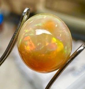 1.86ct GORGEOUS NATURAL MEXICAN FIRE ๐ฅ OPAL $$ 9MM ROUND CUT GEM ๐ - Picture 1 of 4