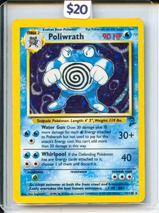 2000 Pokémon Base Set 2 Poliwrath 15/130 Holo Rare Vintage WOTC - Picture 1 of 2