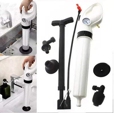 Pistola a Pressione Sturalavandino Manuale Stura Tubi Cucina Bagno Tubo Drena WC - Imagen 1 de 4