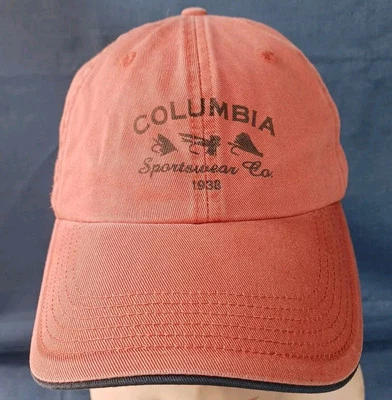 Columbia Sportswear Co. 1938 Orange Grey Gray Hat Fishing Baseball Cap Brim - Image 1 of 4