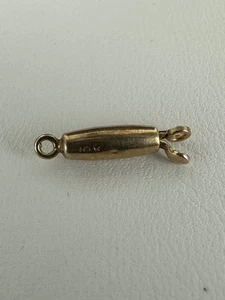 Antique Victorian 10k Rose Gold Necklace Barrel Insert Clasp Jewelry Clasp .5" - Picture 1 of 5