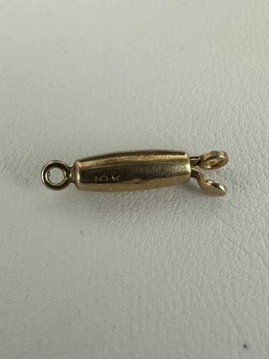 Antique Victorian 10k Rose Gold Necklace Barrel Insert Clasp Jewelry Clasp .5" - Image 1 of 4