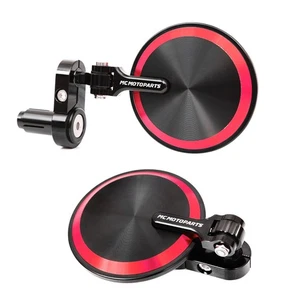 Red Folding Bar End Mirrors LP20 For FZ6R 09 10 11 12 13 14 15 16 17 - Picture 1 of 6