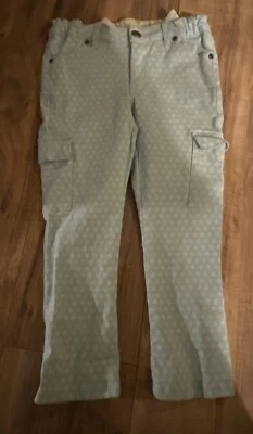 Persnickety Talla 10 Niñas Capri Pantalones Cortos Azul Verde Lunares Foto 1 de 3