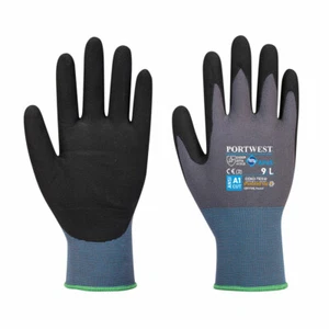 GUANTES AJUSTADOS PORTWEST NPR PRO ESPUMA DE NITRILO TALLAS XS-XXL AP65 GRIS/NEGRO - Imagen 1 de 2