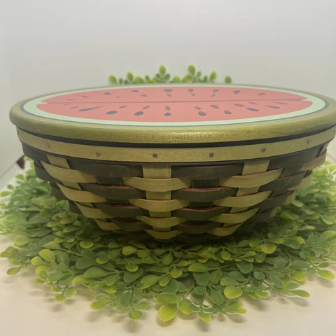 Longaberger 2010 Homestead Gathering Watermelon Basket Plastic Protector 10.5" W Cover