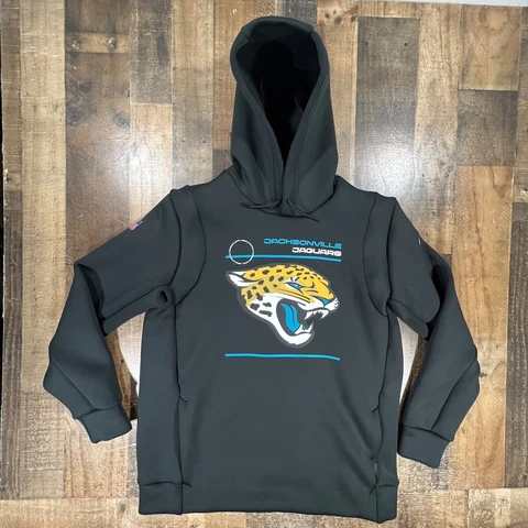 Jacksonville Jaguars Mens Jacket Large Black On Field Team Issued Hoodie Cover