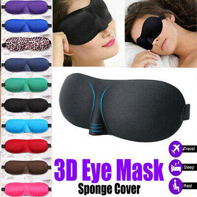 Eye Mask Soft Padded 3D Sleep Sponge Masks Cover Travel Aid Rest Blindfold Shade • 2.27£