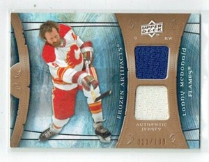 09-10 UD Artifacts Frozen Artifacts  Lanny McDonald  /199  Dual Jerseys  HOF