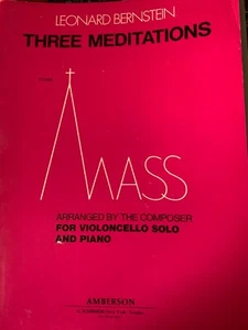Three Meditations Leonard Bernstein for Cello Solo and Piano - Picture 1 of 1
