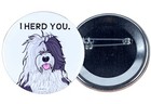 Old English Sheepdog Pinback Button Badge Pin Gifts and Collectible Accessories