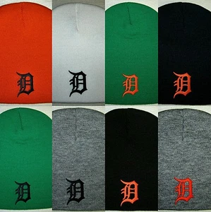 Detroit Tigers Beanie ~SKULL CAP ~HAT ~CLASSIC MLB PATCH/LOGO ~7 Colors ~NEW - Picture 1 of 9
