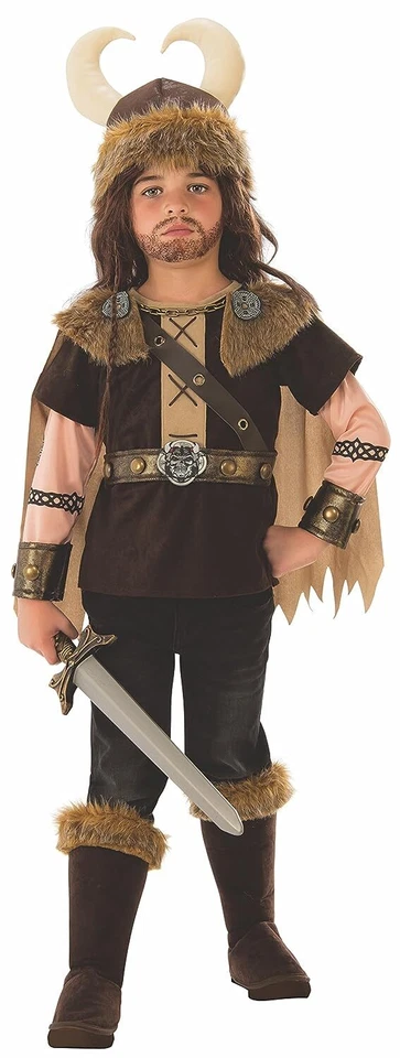 Fantasia infantil Halloween menino guerreiro medieval viking fantasia mulher - Imagem 1 de 2
