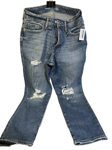 Nuevo con etiquetas Old Navy High Rise Curvy O.G. Pantalones de mezclilla con botones rectos talla 6 - Imagen 1 de 6