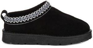 Unbranded Braided Collar Detail Wool Womens Slipper Black UK 3 - 8 - Picture 1 of 4