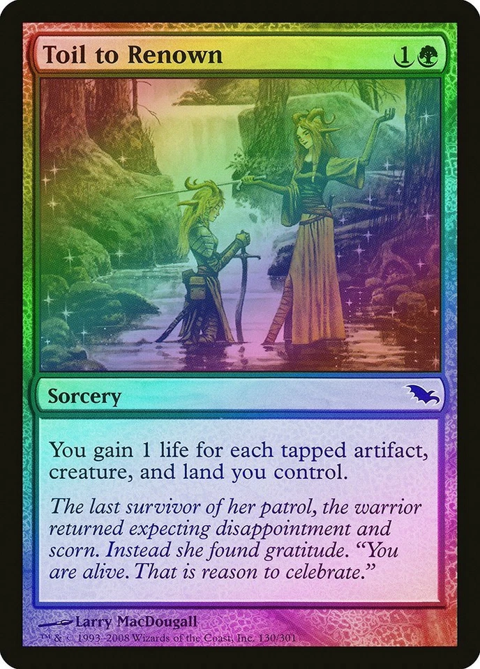 Toil to Renown FOIL Shadowmoor PLD Green Common MAGIC GATHERING CARD ABUGames - Image 1 of 1