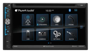 Planet Audio P9695B Double-DIN, DVD Player 6.75" Touchscreen,Bluetooth,USB,AUX - Picture 1 of 3