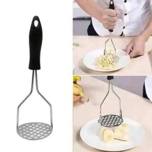 Plastic Handle stainless steel potato masher Kitchen Vegetable Fruit Rice Masher - Picture 1 of 5