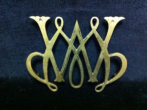 Virginia Metalcrafters CW10-11 BRASS Queen Anne Cypher TRIVET Williamsburg 1950 - Bild 1 von 4