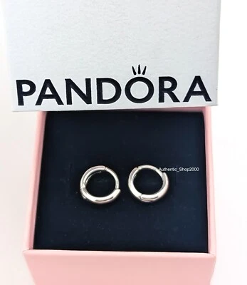 Nuevos Pendientes Aro Huggie Redondos Plata 925 Pandora 100% Auténticos 293286C00 Foto 1 de 4