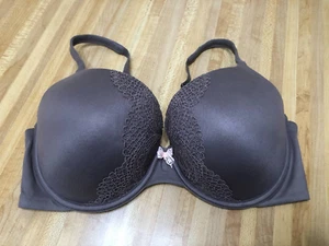 Sujetador acolchado Body by Victoria Secret talla 34DDD forma perfecta gris oscuro con aros - Imagen 1 de 5
