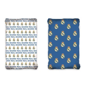 Real Madrid Football Bed Sheets With round Rubber Bedsheet Football 35 3/8x78 - Picture 1 of 3