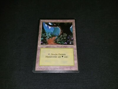 MTG 1x Revised common basic land LP German FBB Forest (Path) - ships w/ tracking - Image 1 of 2