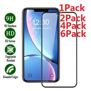 For Apple iPhone 11 /12 Pro Max 3D Full Cover 9H Tempered Glass Screen Protector - Picture 1 of 19
