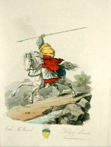 ARTHUR Mac MURROCH, KING LEINSTER; COSTUME ANTICO 1811; originale RARO colore a mano - Foto 1 di 1