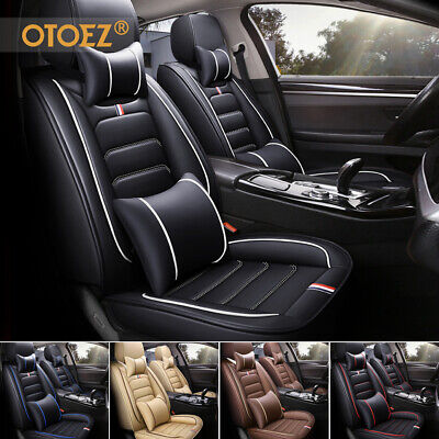 5 Seat Full Set Car Seat Cover Luxury Leather Universal Front Rear Back Cushion • 68.99$