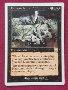 Magic The Gathering 6TH EDITION HECATOMB black card MTG - Picture 1 of 2