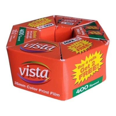 AGFA Vista 400 35 MM Color Print Film 6 Rolls 162 Exposures EXPIRED 2004 - Image 1 of 4