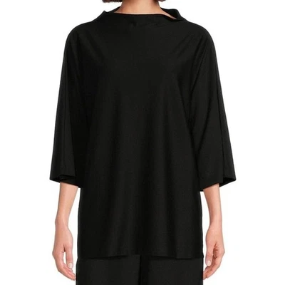 Blusa túnica Bryn Walker feminina GG preta ADRIA modal Ponti tamanho grande Lagenlook - Imagem 1 de 4